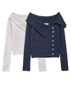 An Asymmetrical Knit Cardi