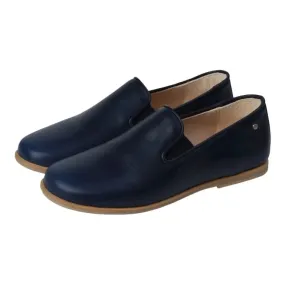 Benji - Navy Soft Leather Slip On for Boy/Girl by Manuela de Juan