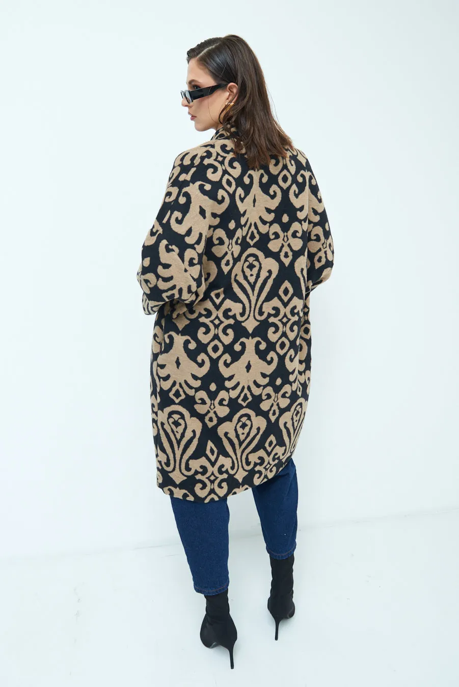 Bold patterned oversized coat wholesale