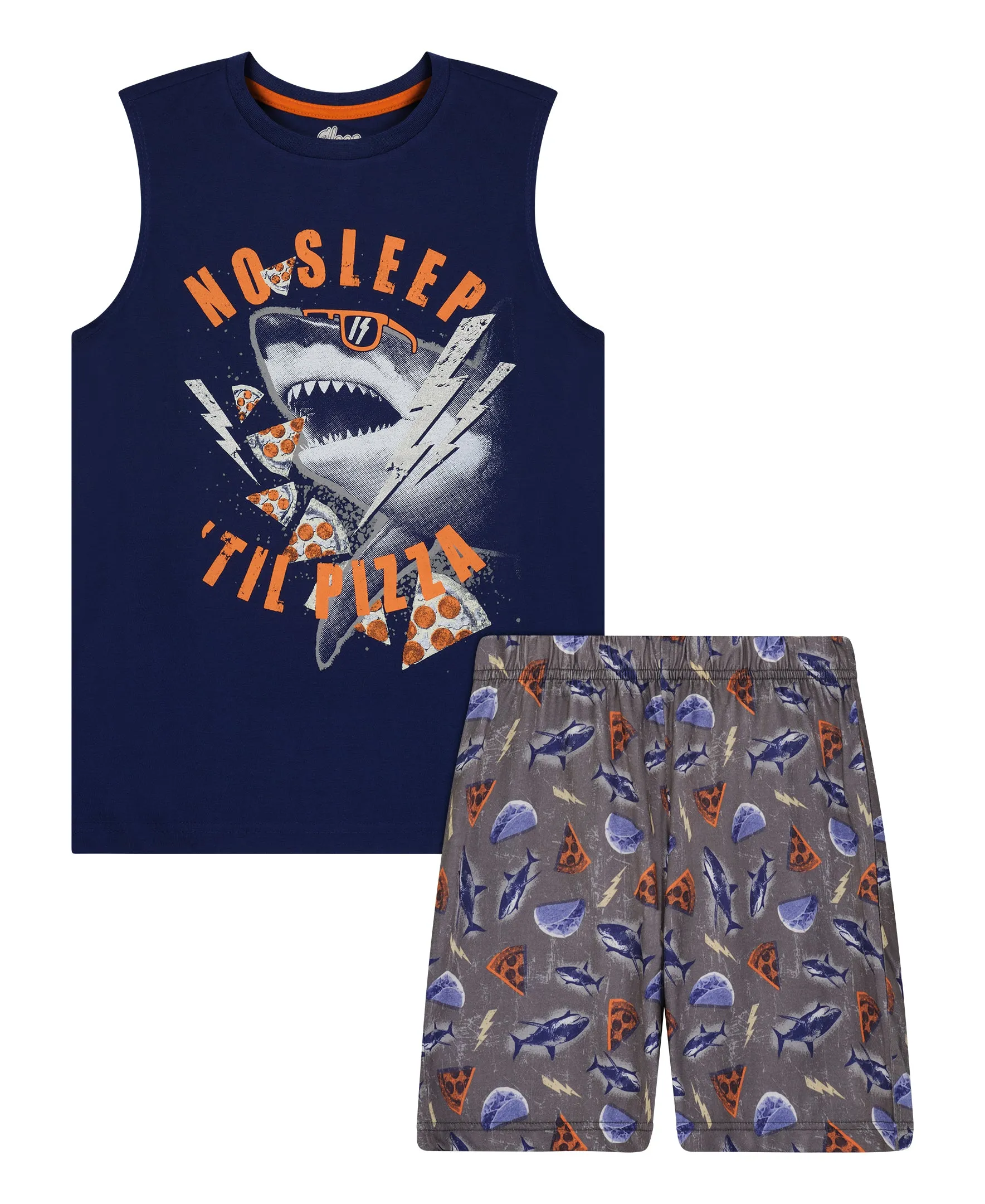 Boys No Sleep 2-Piece Pajama Sleep Shorts Set