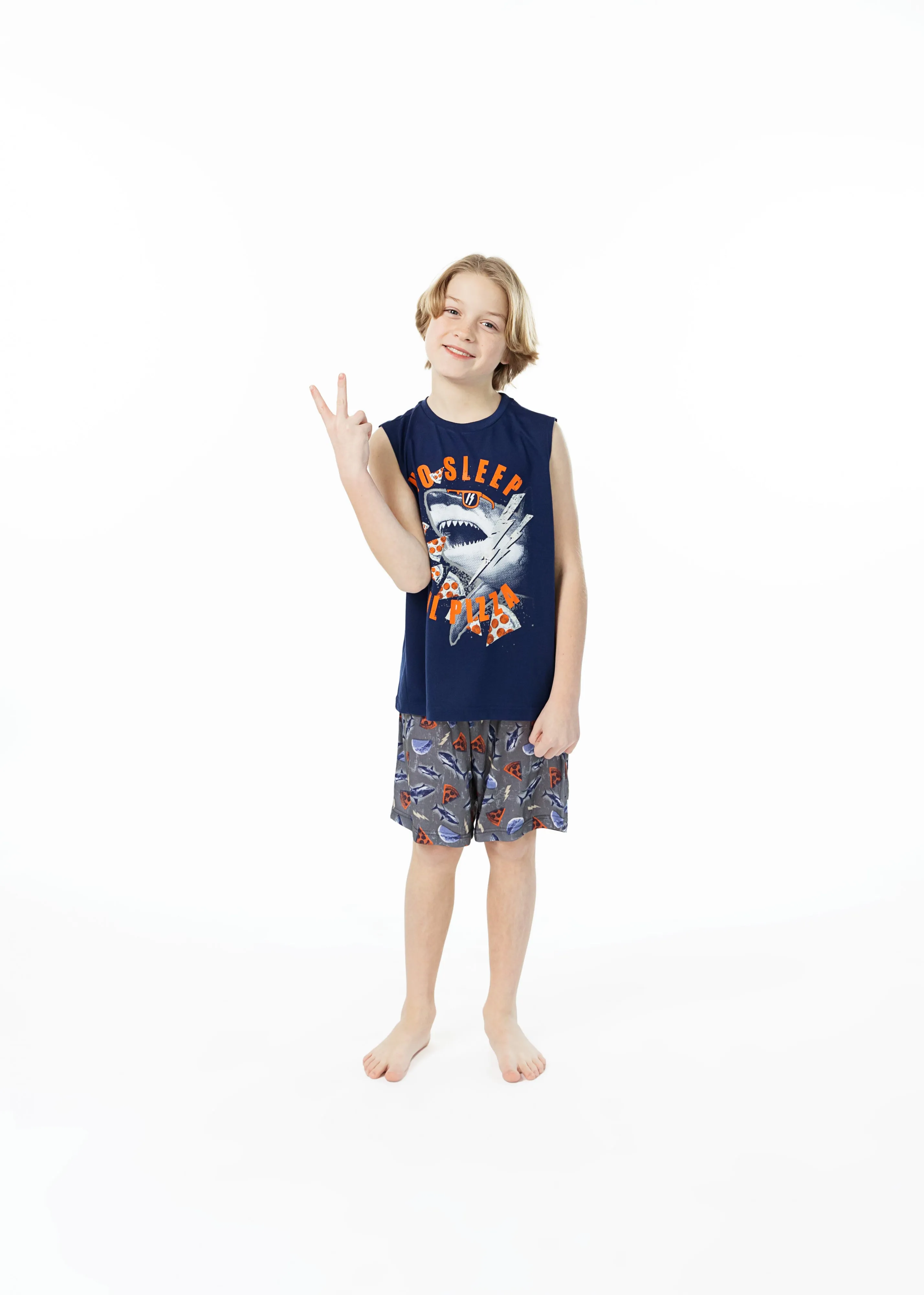 Boys No Sleep 2-Piece Pajama Sleep Shorts Set