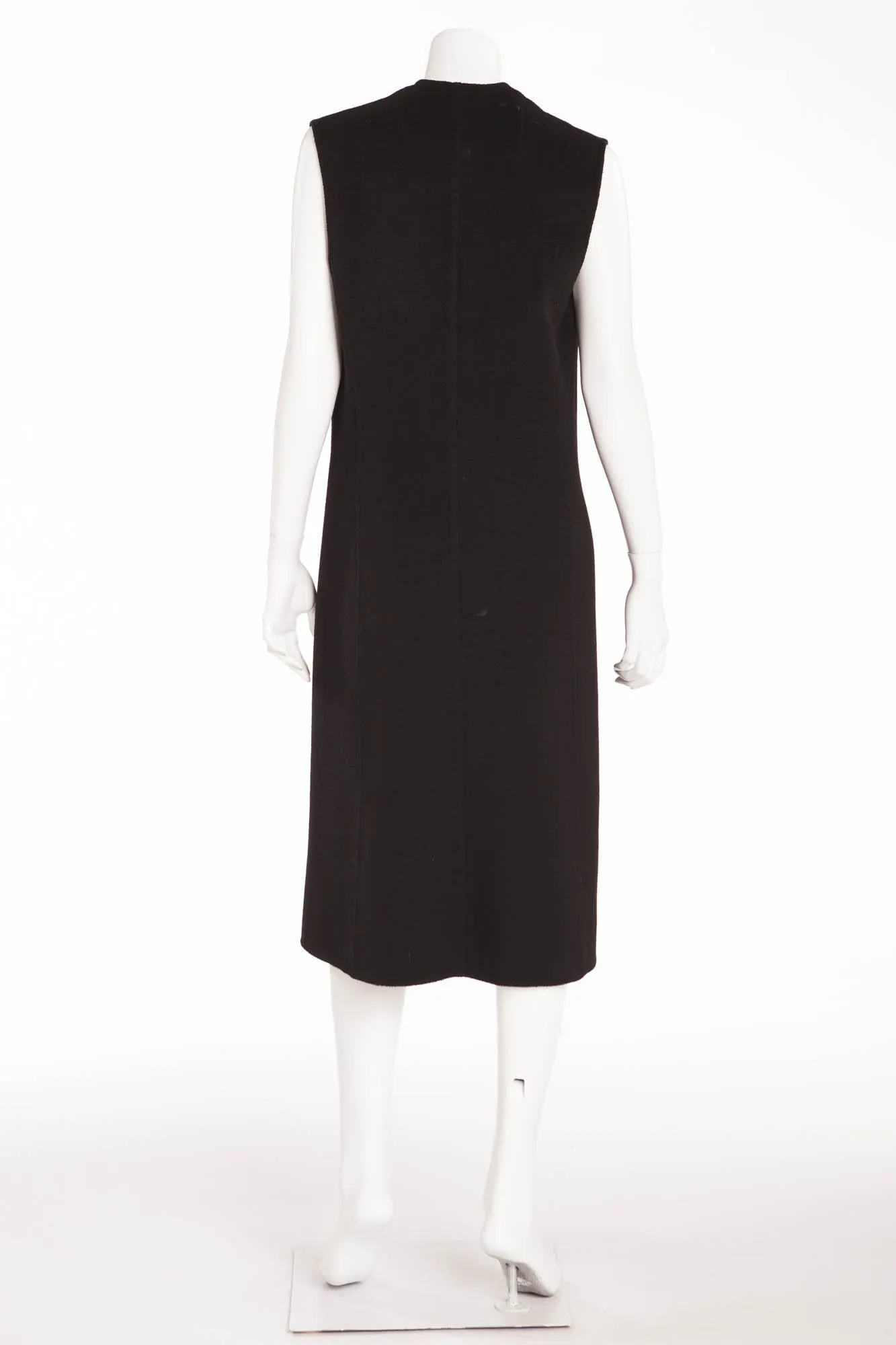 Brioni - Black Sleeveless Cashmere Open Longline Vest