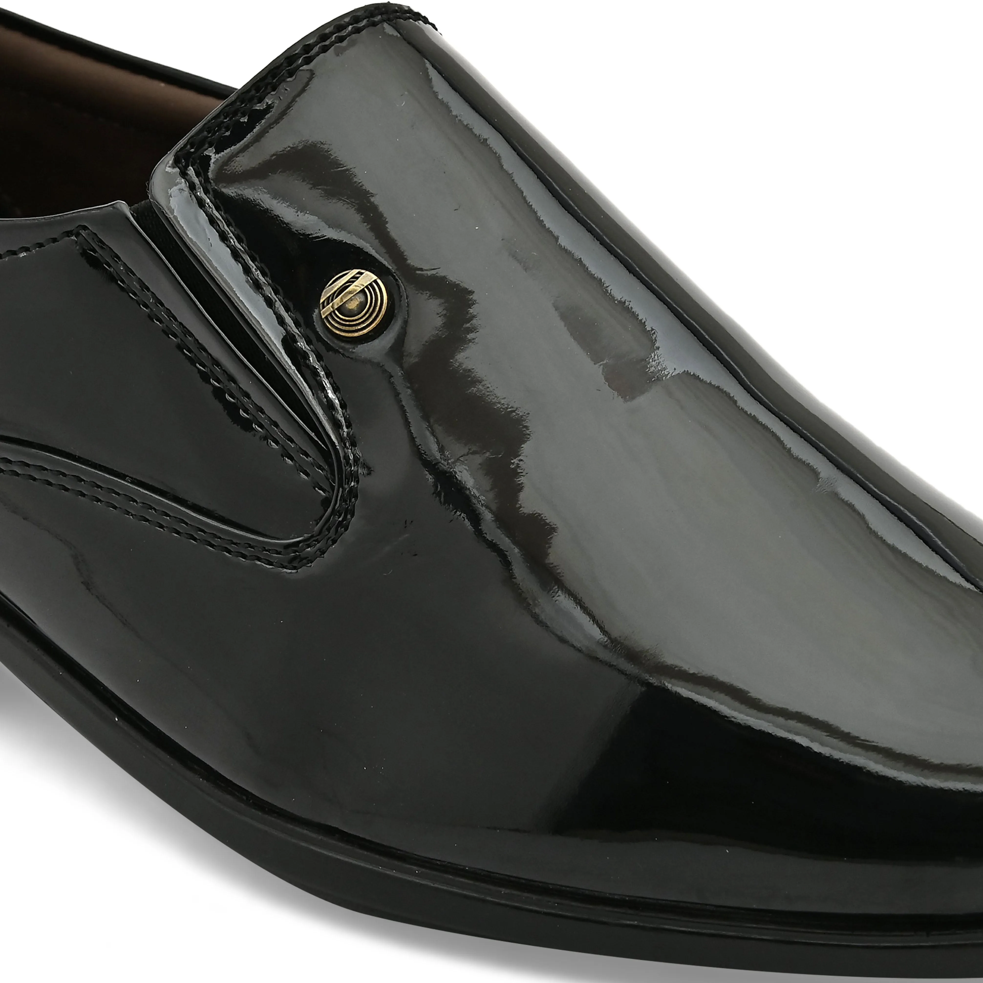 Carousel Black Patent Slip-ons