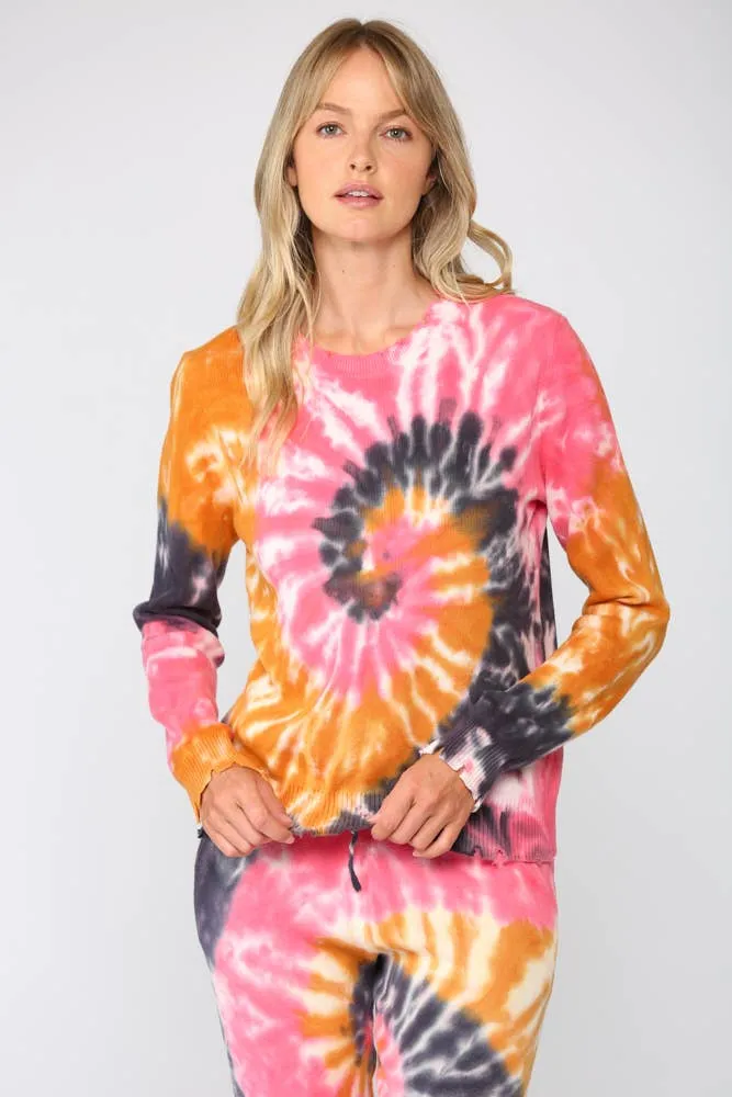 Colorful Tie Dye Distressed Loungewear