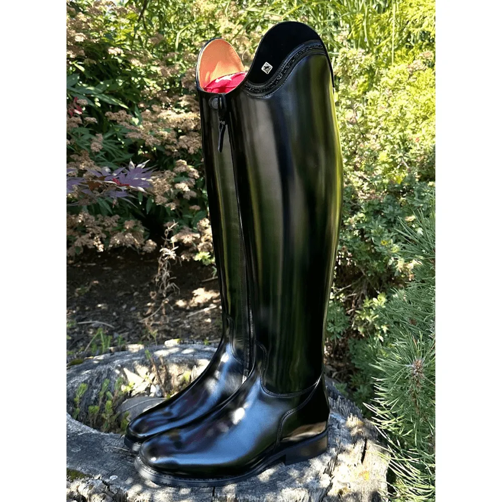 Custom DeNiro Raffaello Dressage Boot - Brushed Black with Camoscio Uptop & Fineline