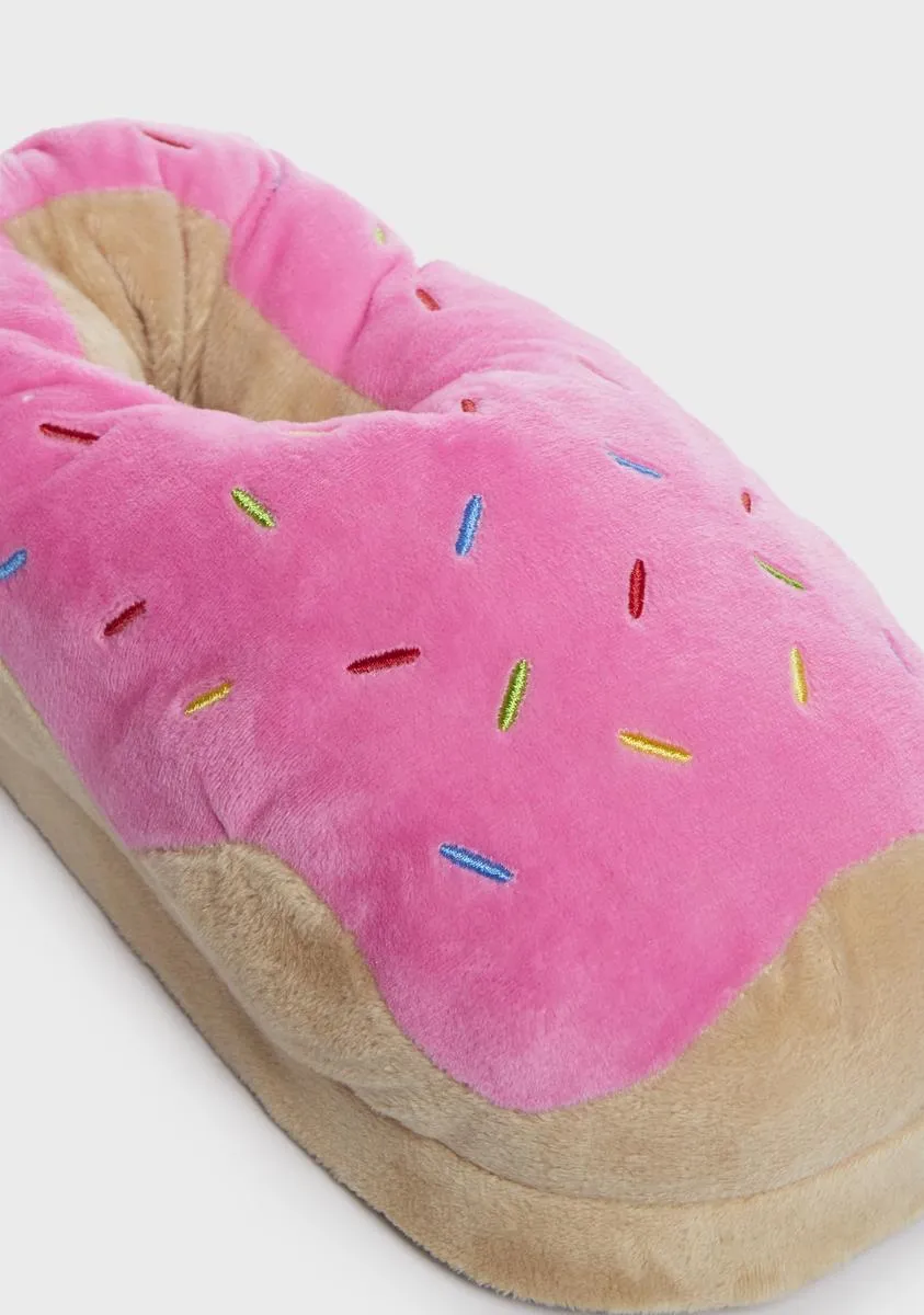 Donut Judge Me Fuzzy Slippers