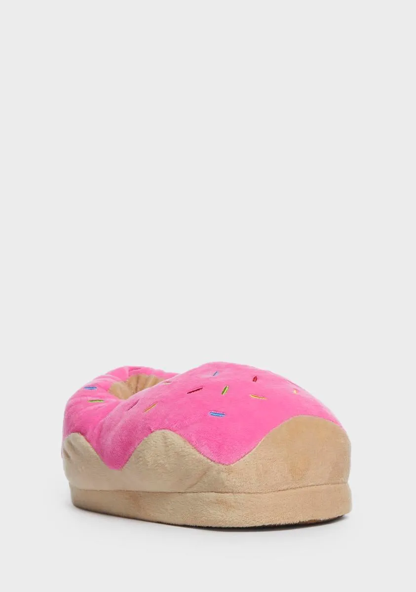 Donut Judge Me Fuzzy Slippers