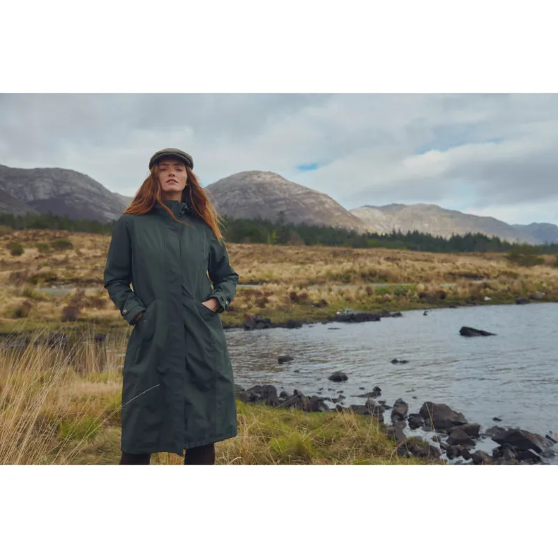 Dubarry Alderford Ladies Long Waterproof Coat - Pesto