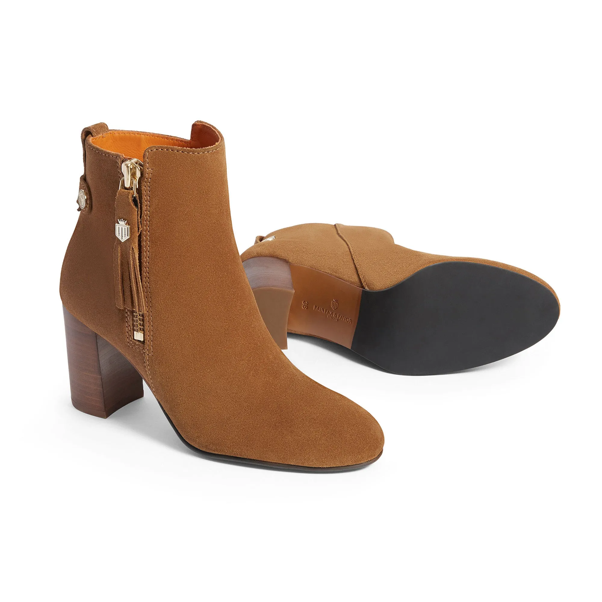 Fairfax & Favor Oakham Suede Tan Ankle Boot