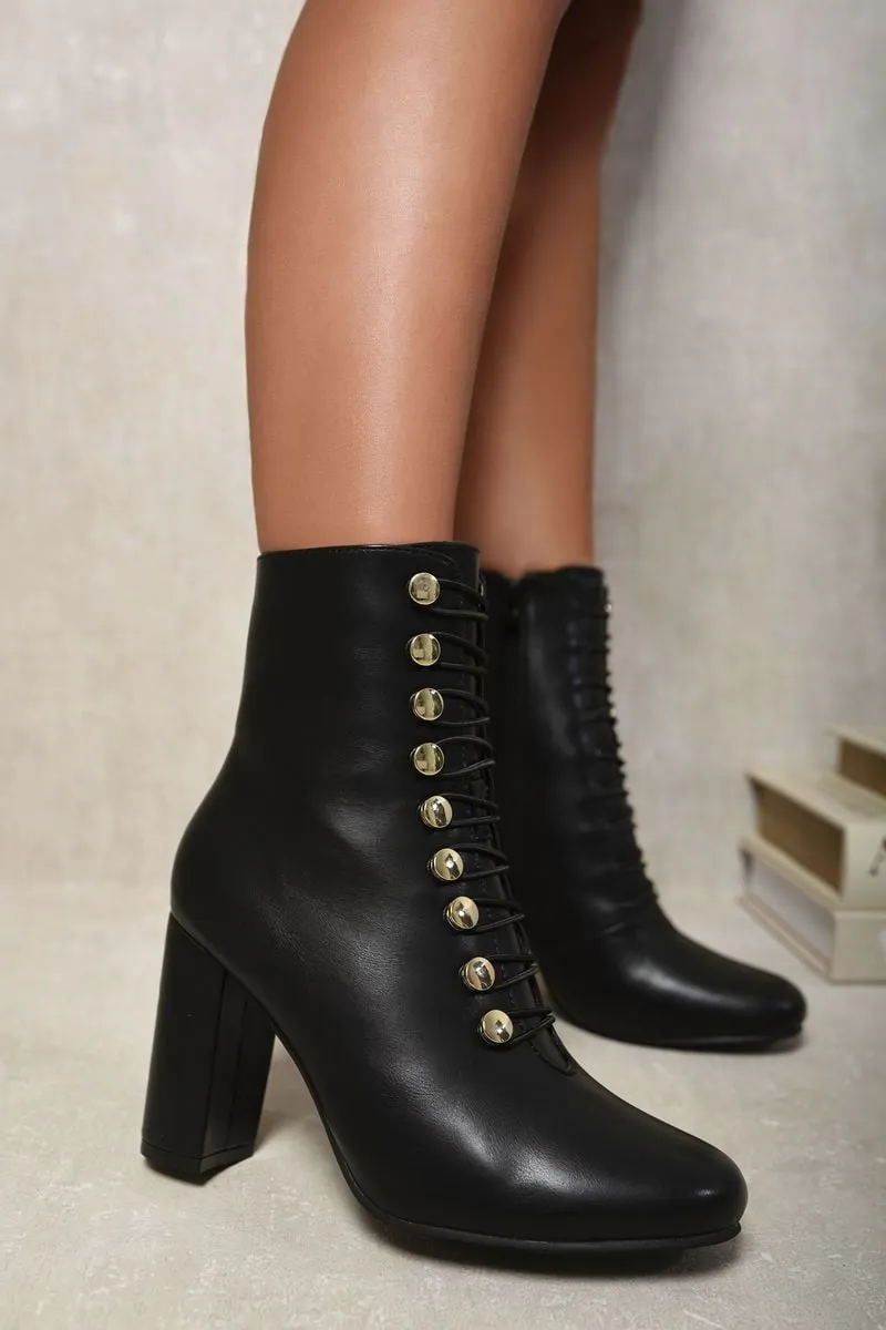 Faux Suede Corset Ankle Boots