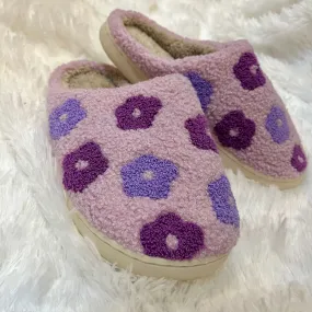 Flower Girl Purple Floral Slippers