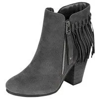 Fringe Booties - Black