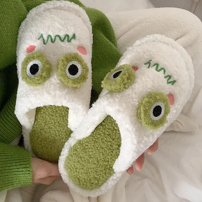 Frog Fuzzy Slippers