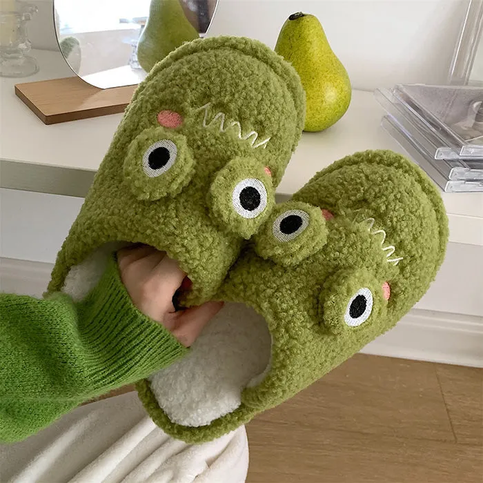 Frog Fuzzy Slippers