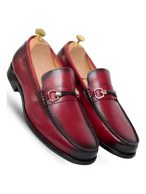 Glen Horsebit Slip On Burgundy