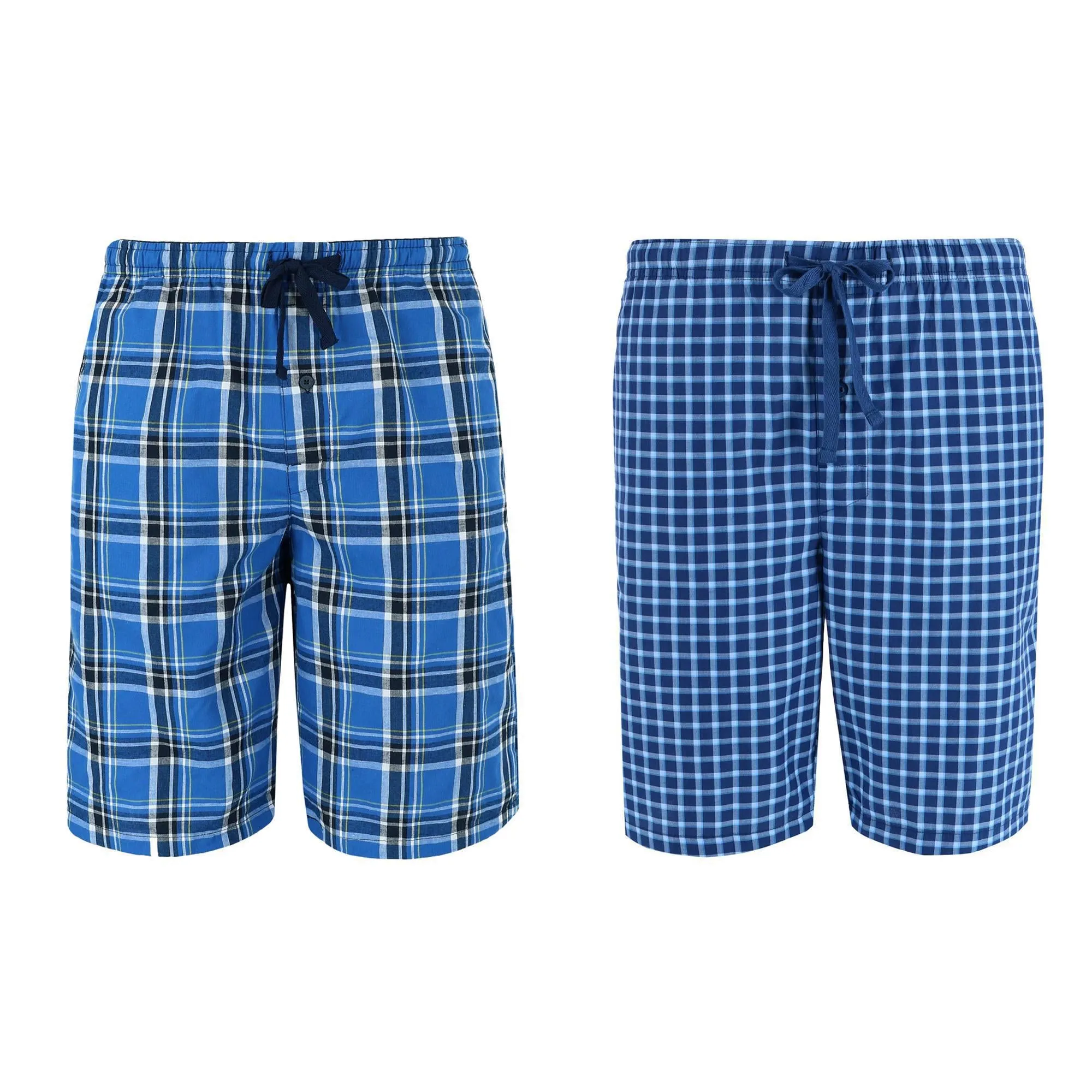 Hanes Men's Big and Tall Woven Cotton Pajama Sleep Shorts (Pack of 2)