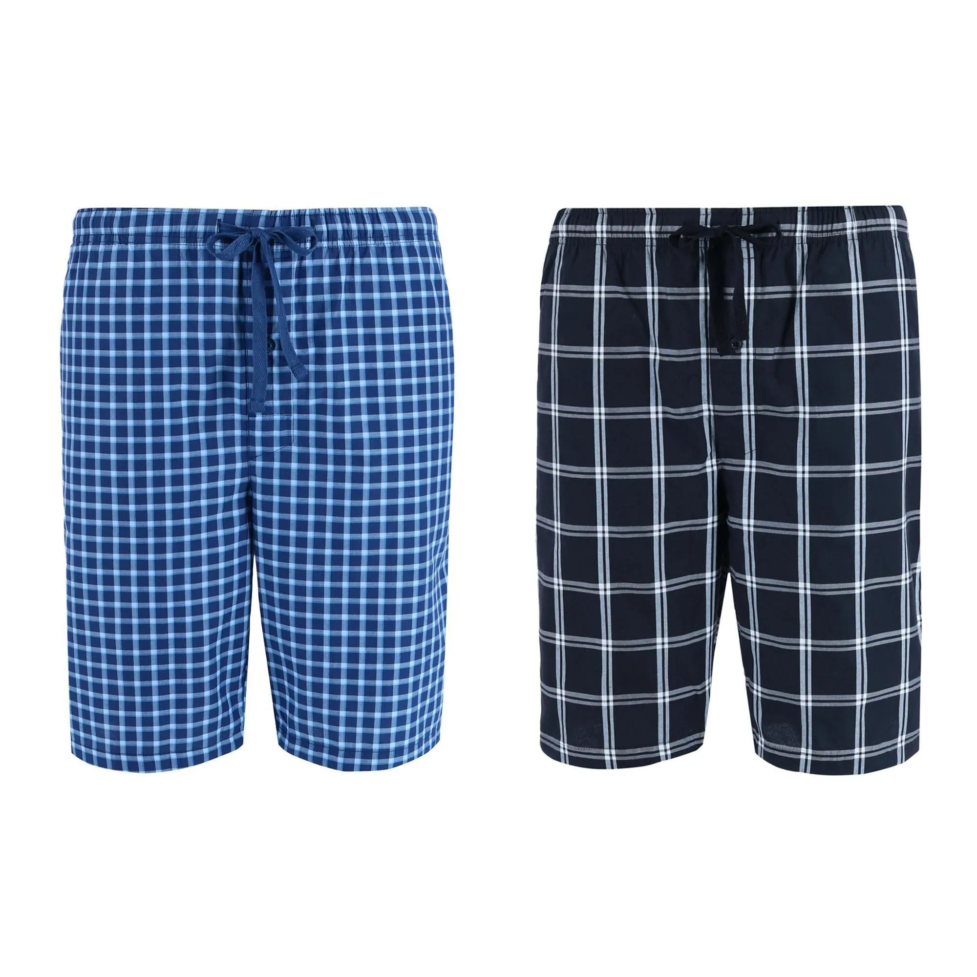 Hanes Men's Big and Tall Woven Cotton Pajama Sleep Shorts (Pack of 2)