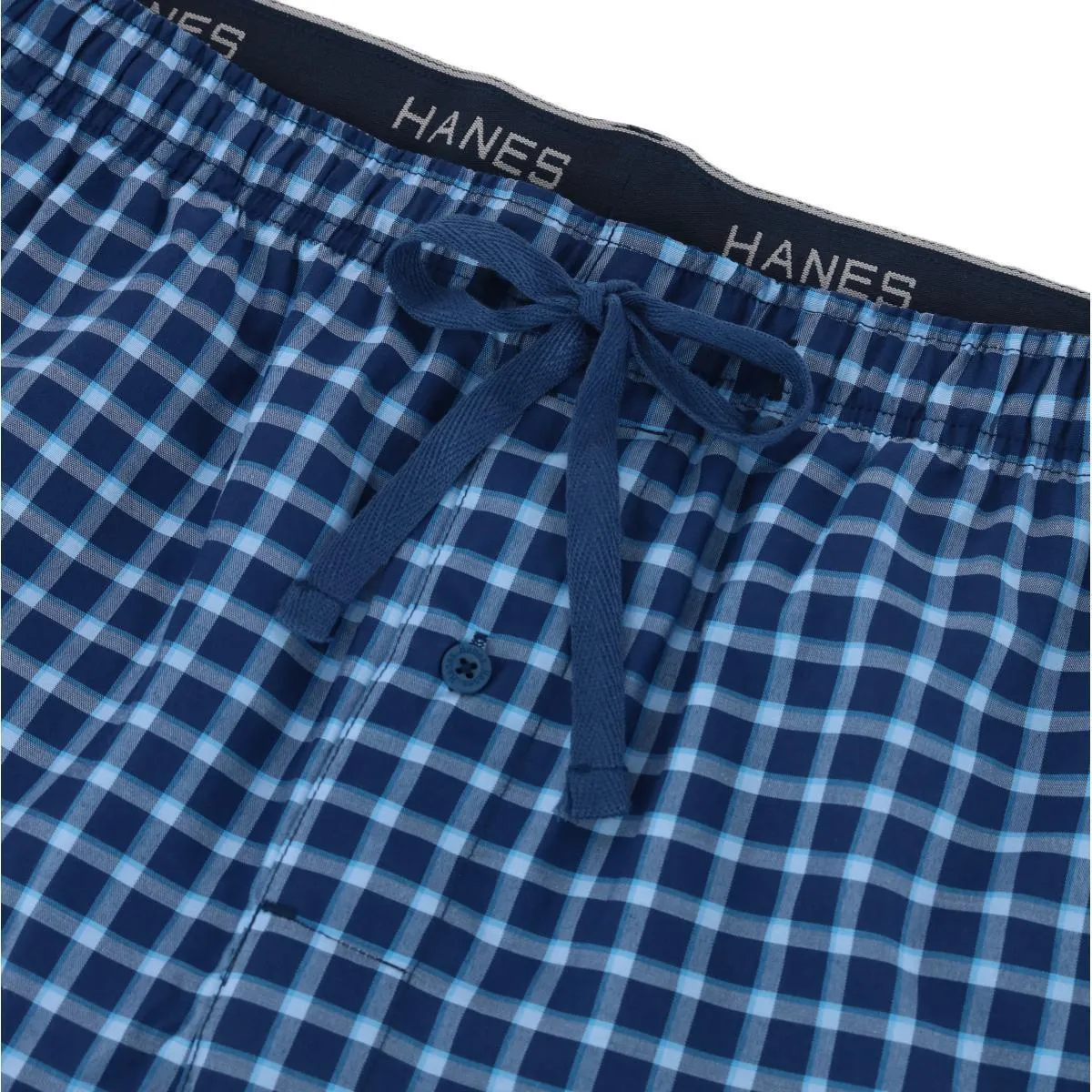 Hanes Men's Big and Tall Woven Cotton Pajama Sleep Shorts (Pack of 2)