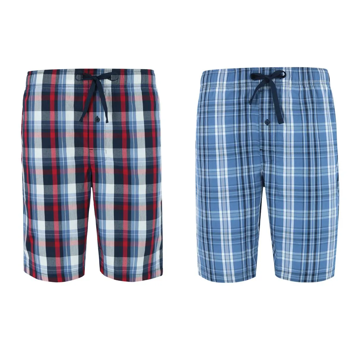 Hanes Men's Big and Tall Woven Tagless Plaid Shorts (Pack of 2)