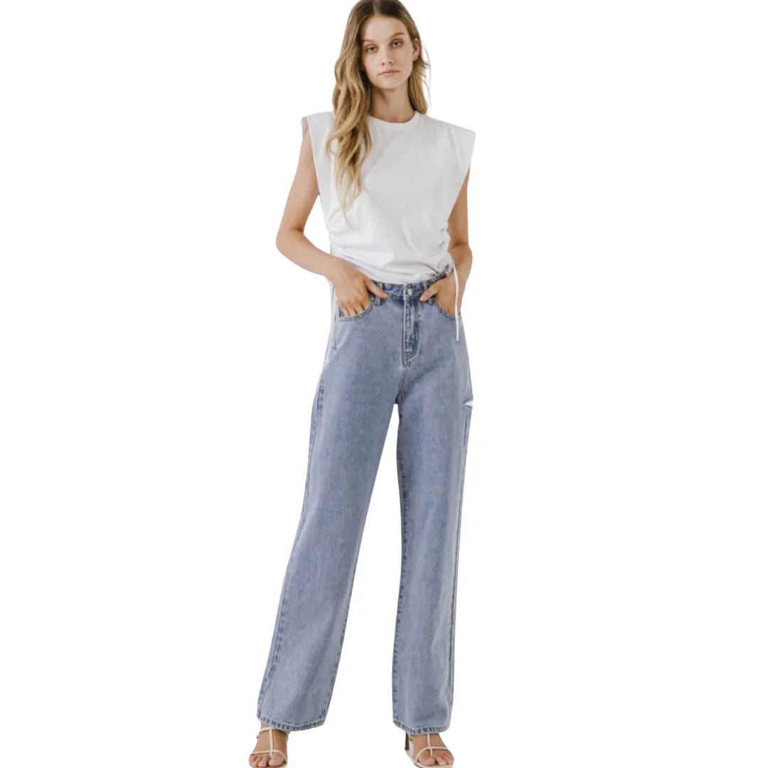 High Waist Relaxed Fit Jeans