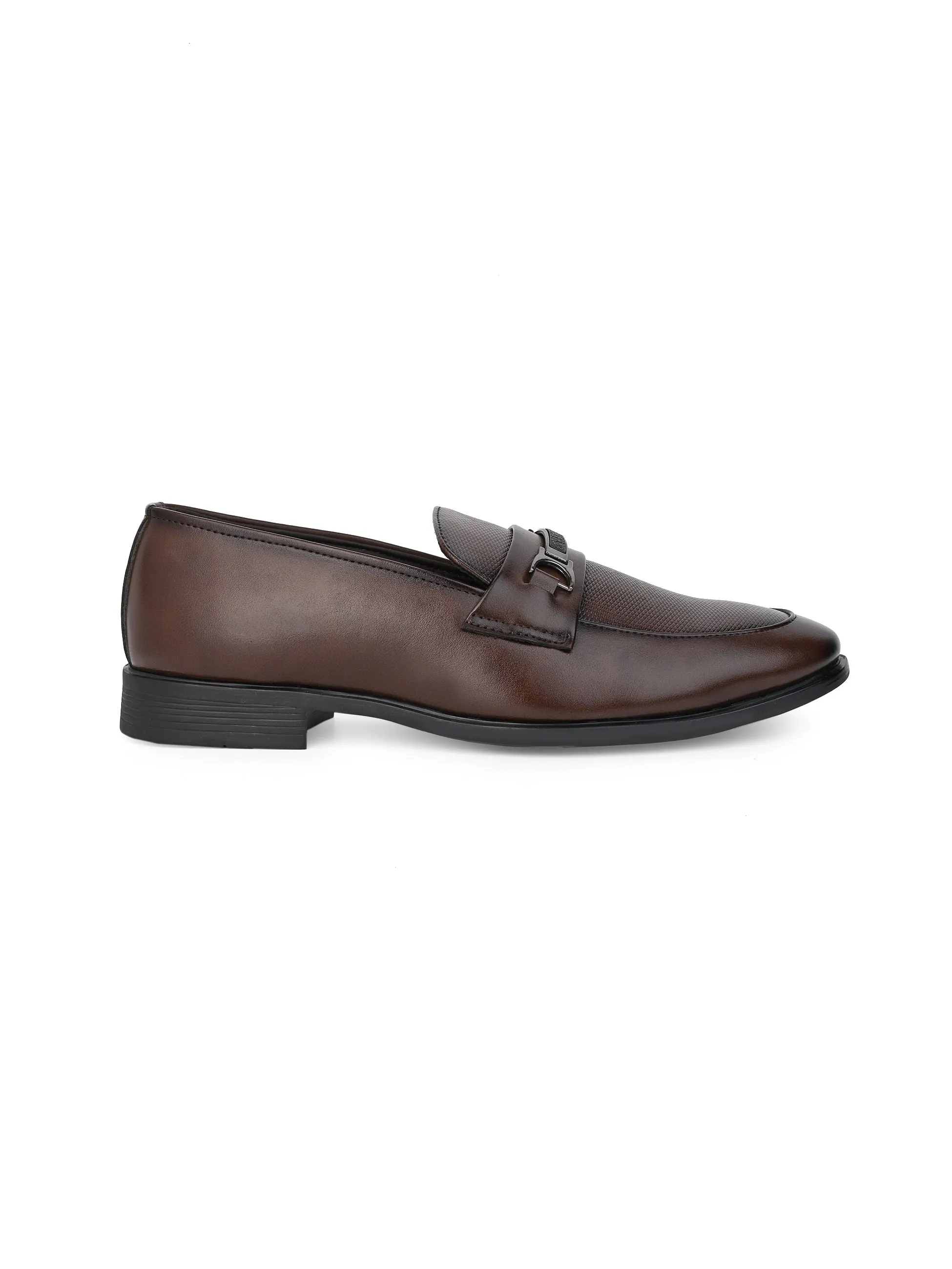 Hydes N Hues Men Brown Round Toe Slip-Ons