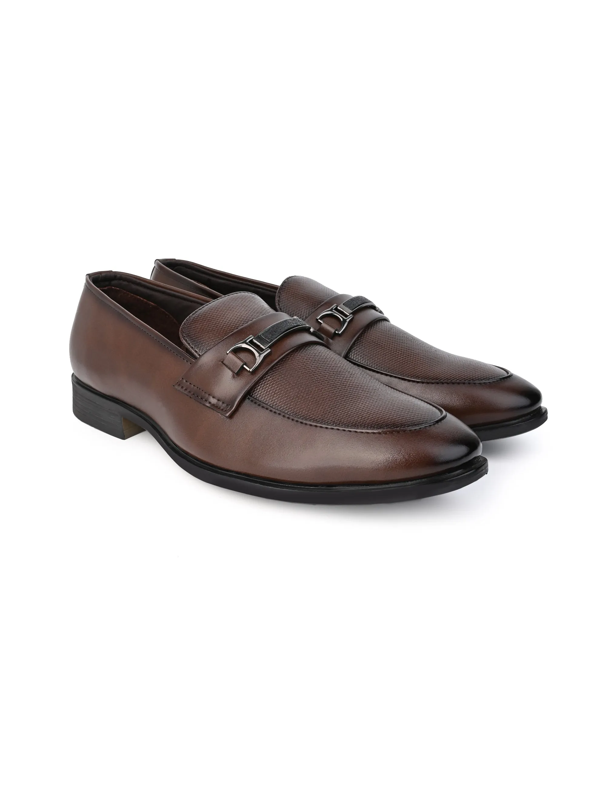 Hydes N Hues Men Brown Round Toe Slip-Ons