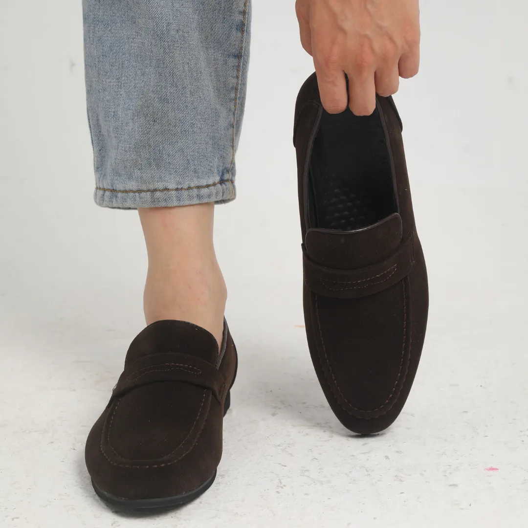 Icarus Luxury Suede Slip-Ons with Strap for Stylish Comfort