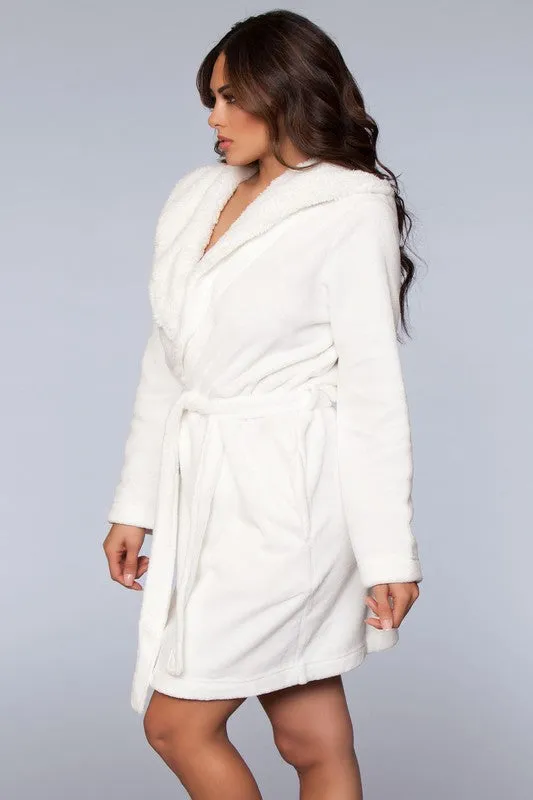 Janet Plush Fleece Color Block Robe