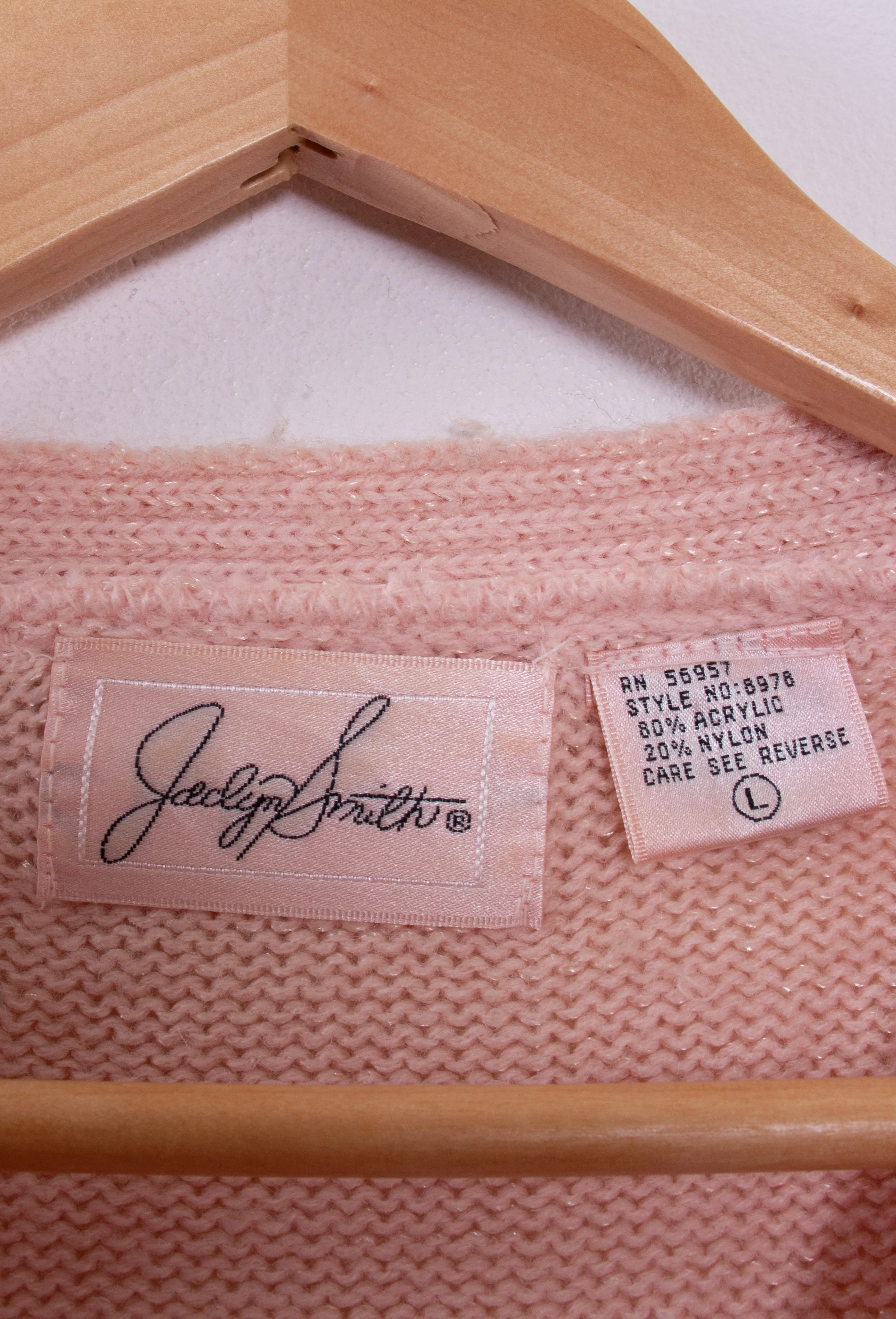 Jocelyn Smith Peachy Pink Pearls Sweater