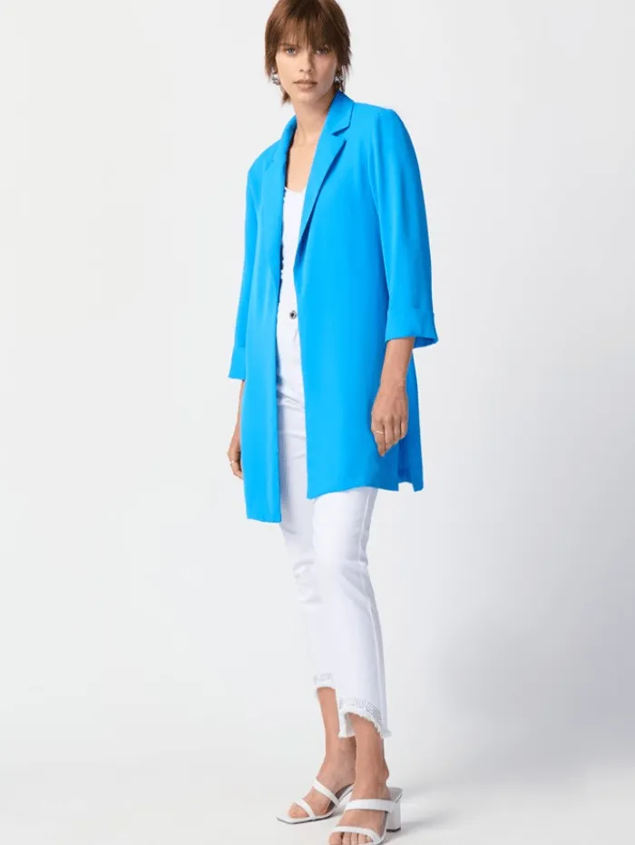 Joseph Ribkoff Classic Long Blazer In French Blue 211361S24 Col 4216