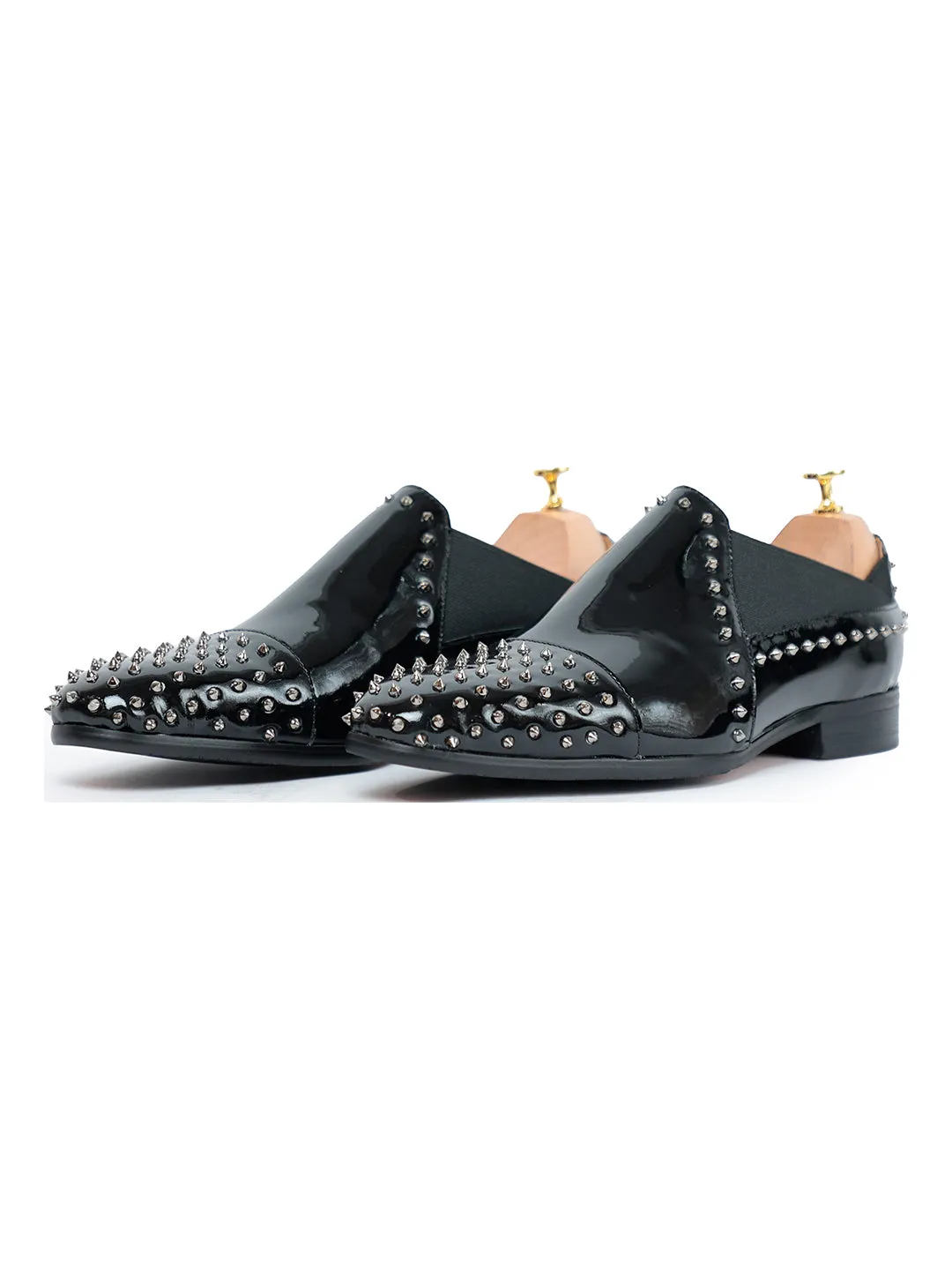 La Cairo Studded Black Patent Slip On