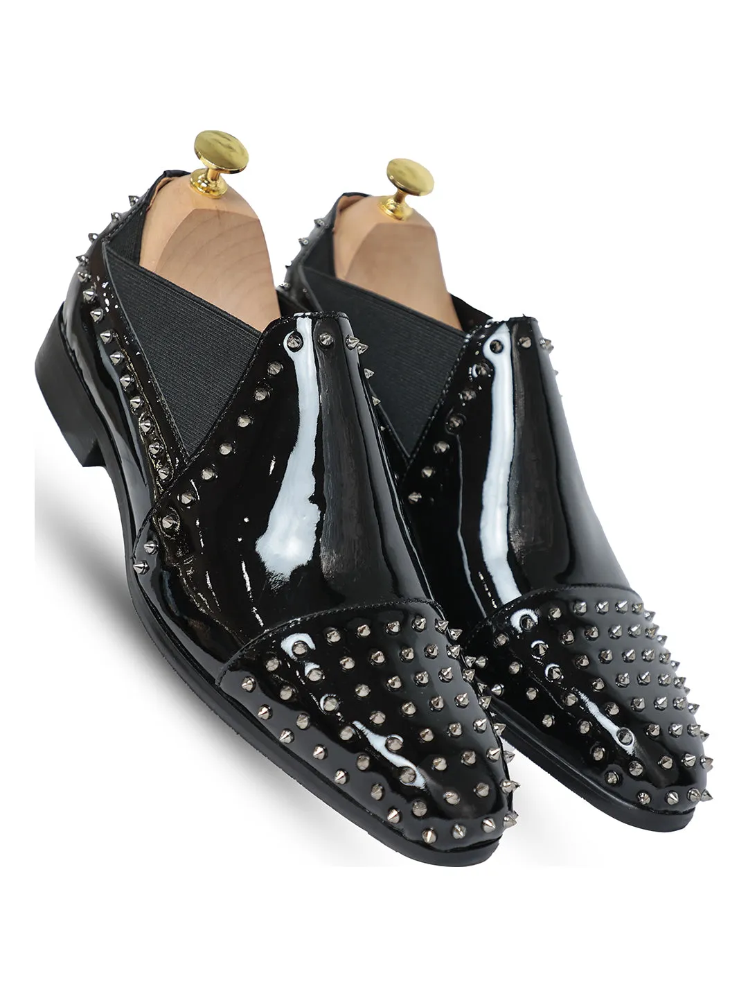 La Cairo Studded Black Patent Slip On