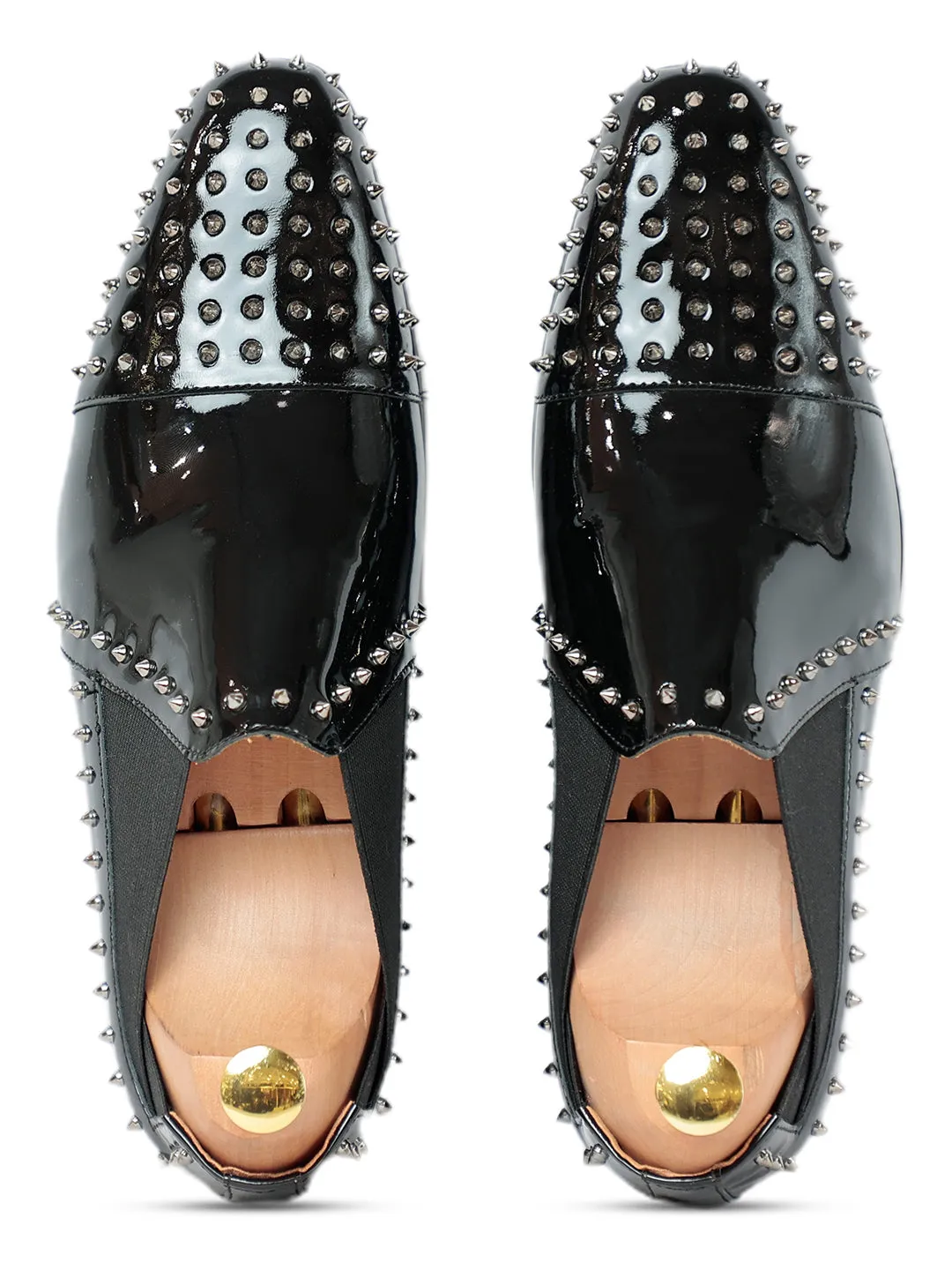 La Cairo Studded Black Patent Slip On