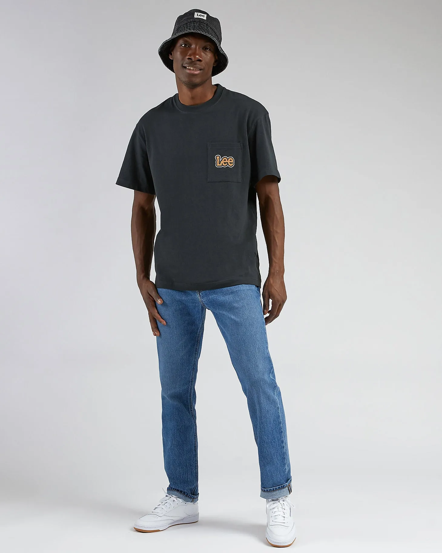 Lee West Relaxed Straight Mens Jeans - Into The Blue Worn