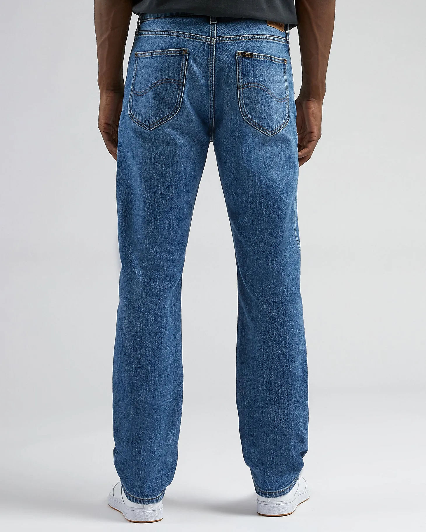 Lee West Relaxed Straight Mens Jeans - Into The Blue Worn