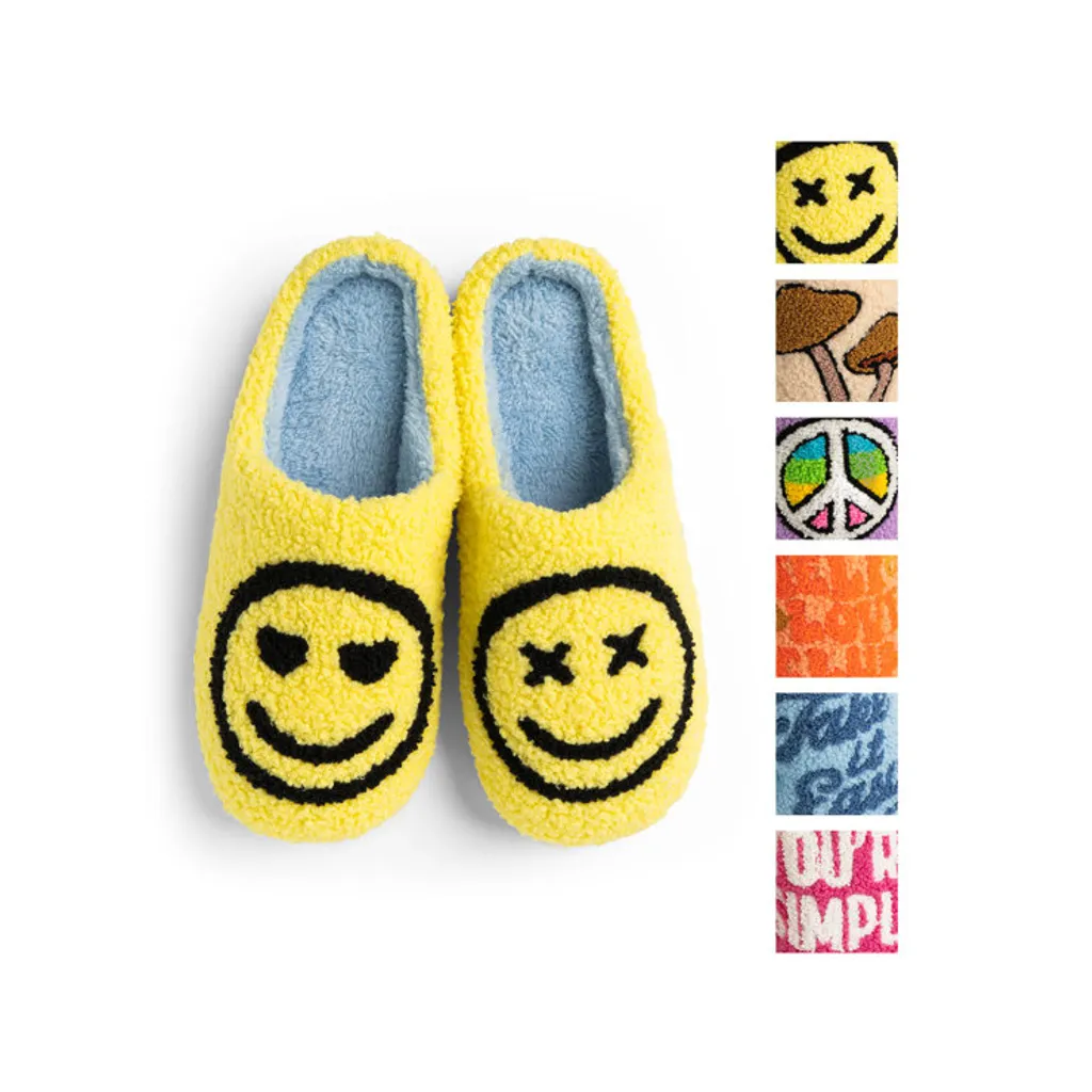 Lounge Out Loud Super Fuzzy Slipper Slides - Womens