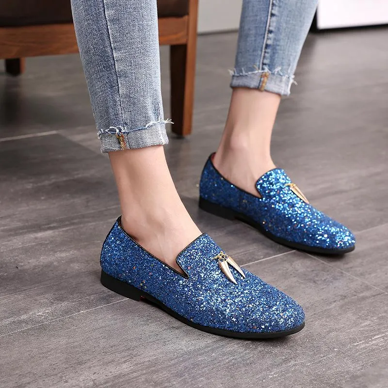 Luxury Glitter Italian Tassel Moccasins