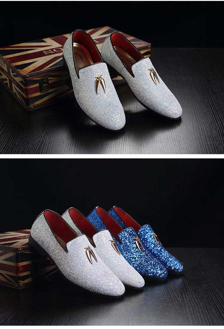 Luxury Glitter Italian Tassel Moccasins