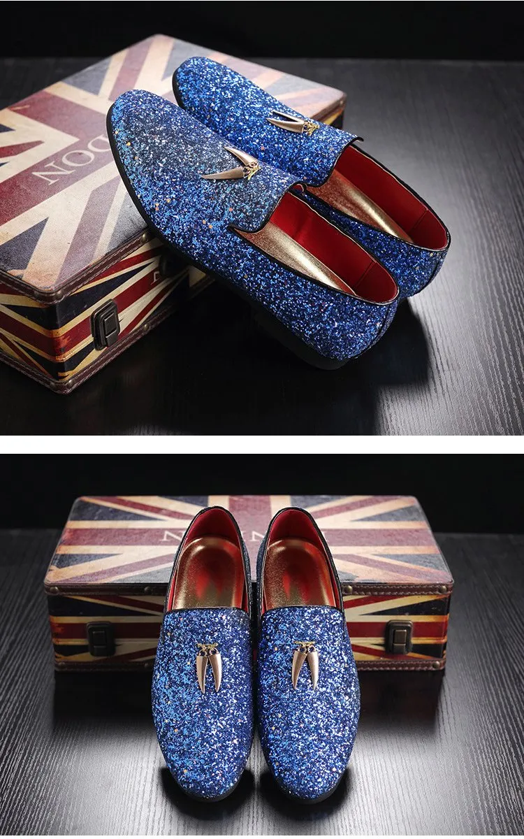 Luxury Glitter Italian Tassel Moccasins