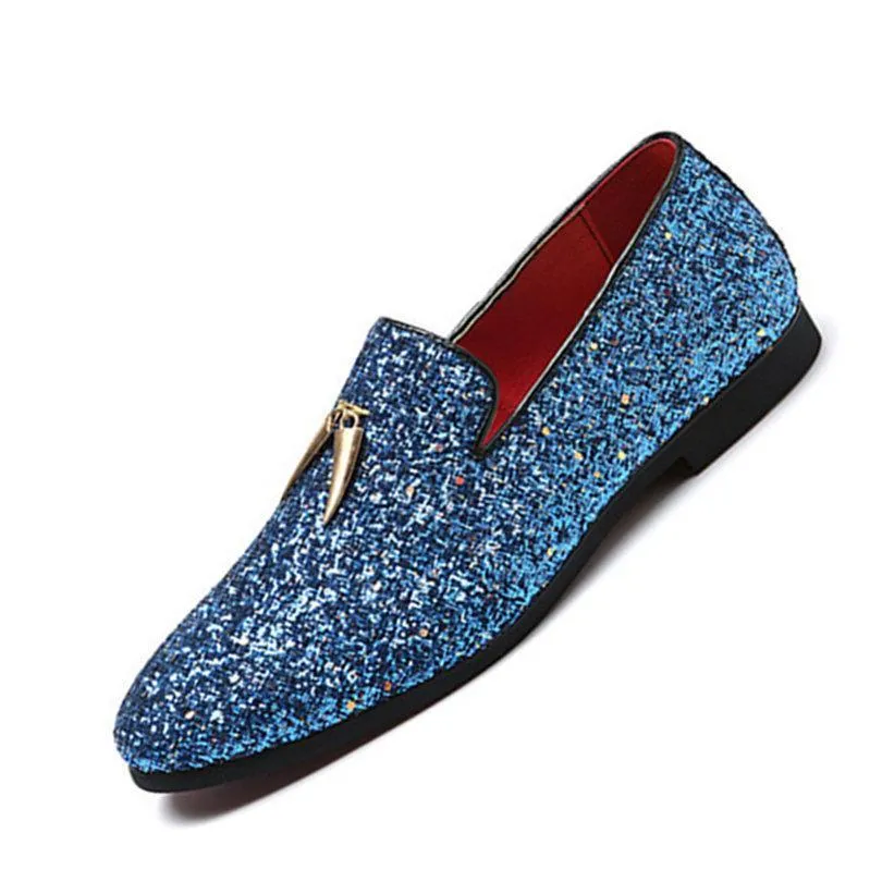 Luxury Glitter Italian Tassel Moccasins