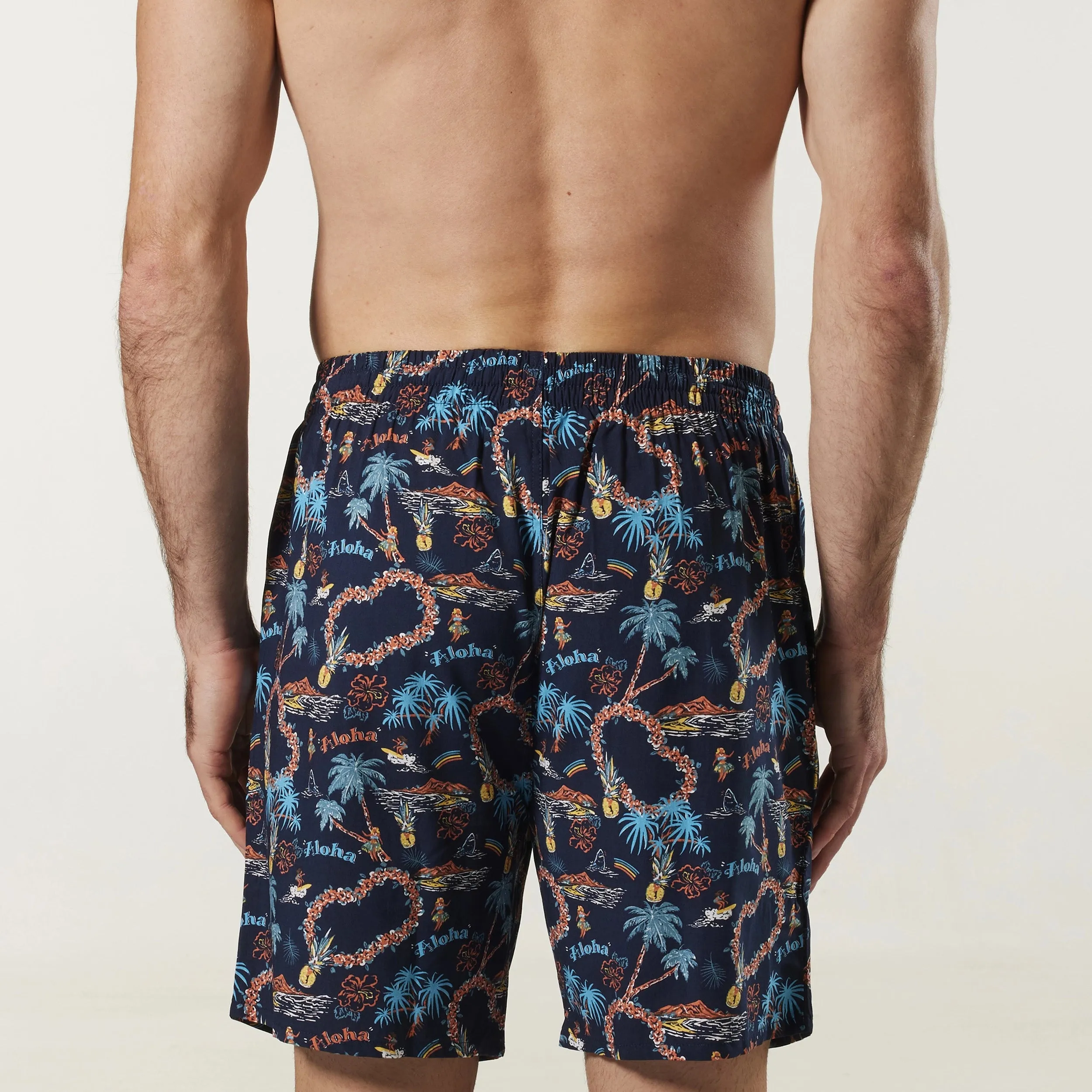 Men's Aloha Bamboo Sleep Short - Navy