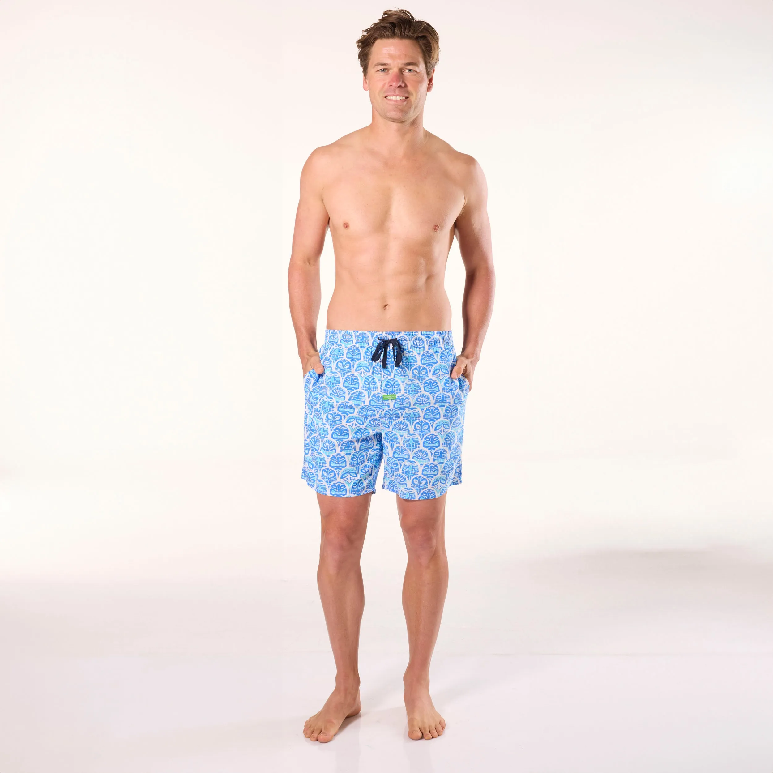 Men's Ice Cold Tiki Bamboo Sleep Short - Blue