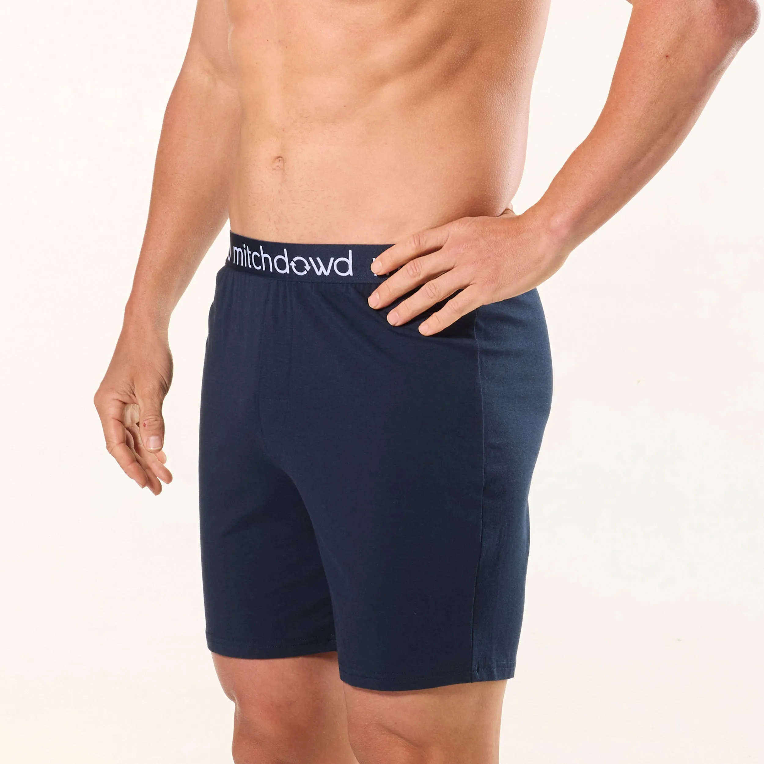 Men's Soft Bamboo Knit Sleep Short - Navy