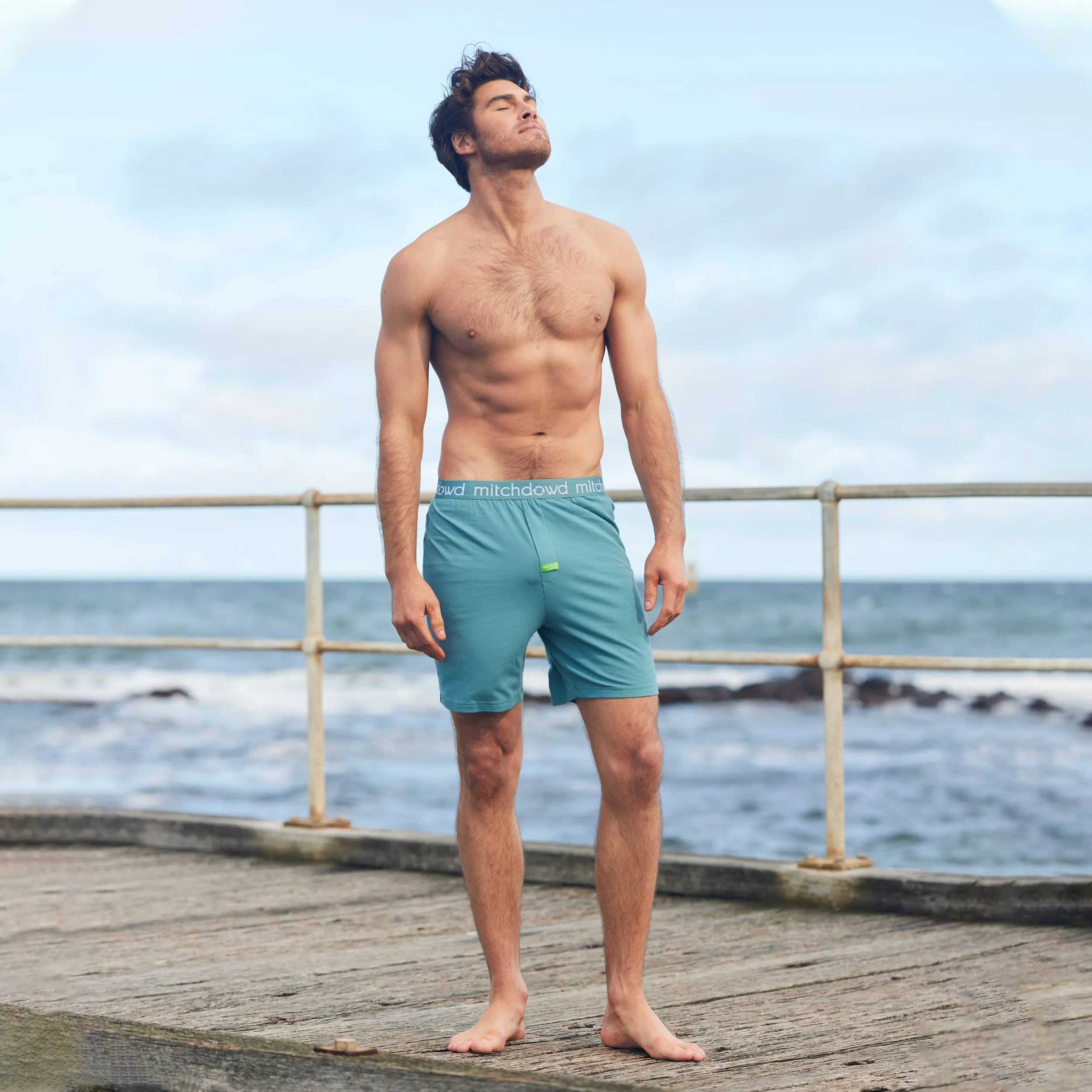 Men's Soft Bamboo Knit Sleep Short - Sage