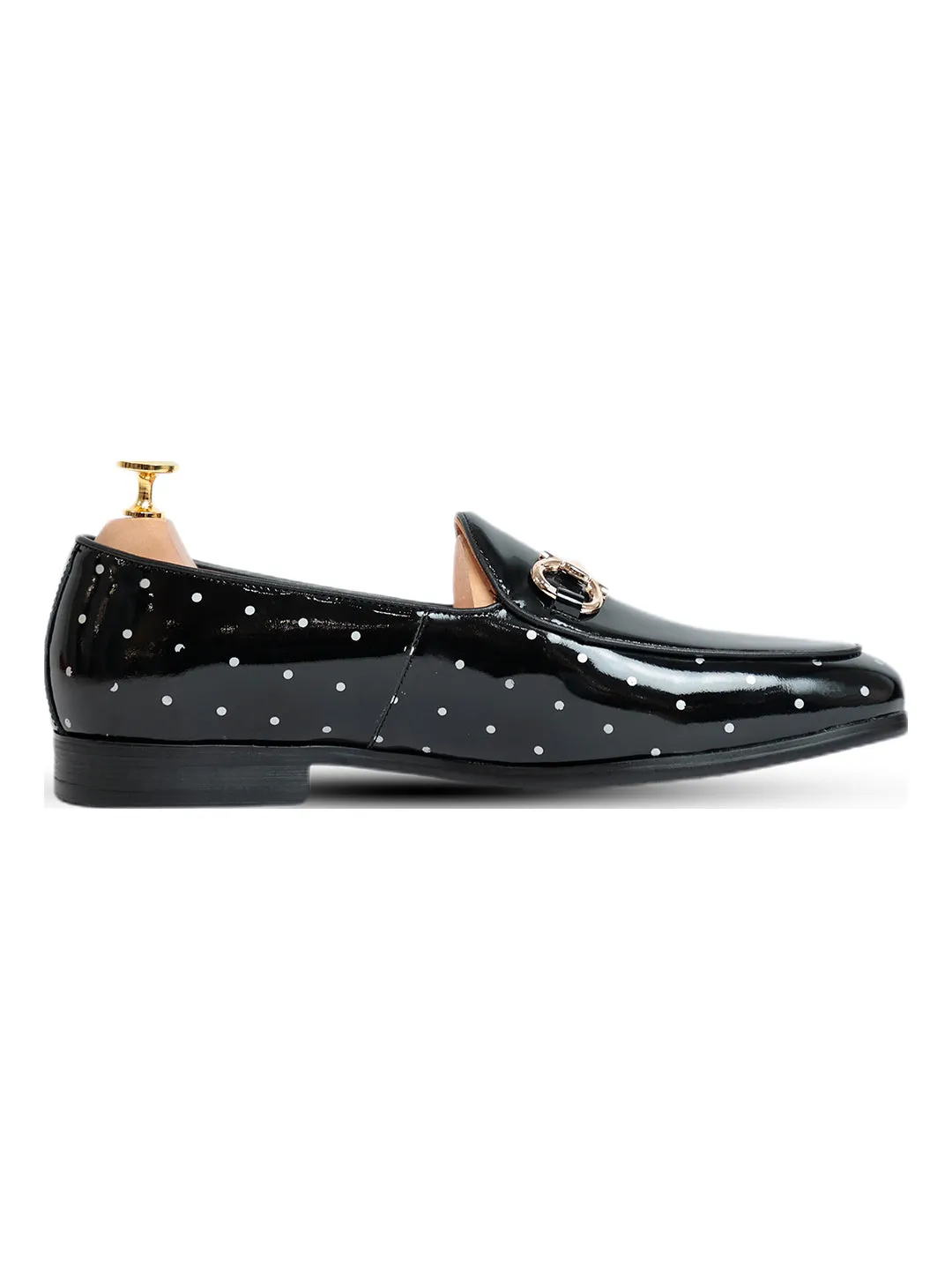 Mikey Patent Slip on Black