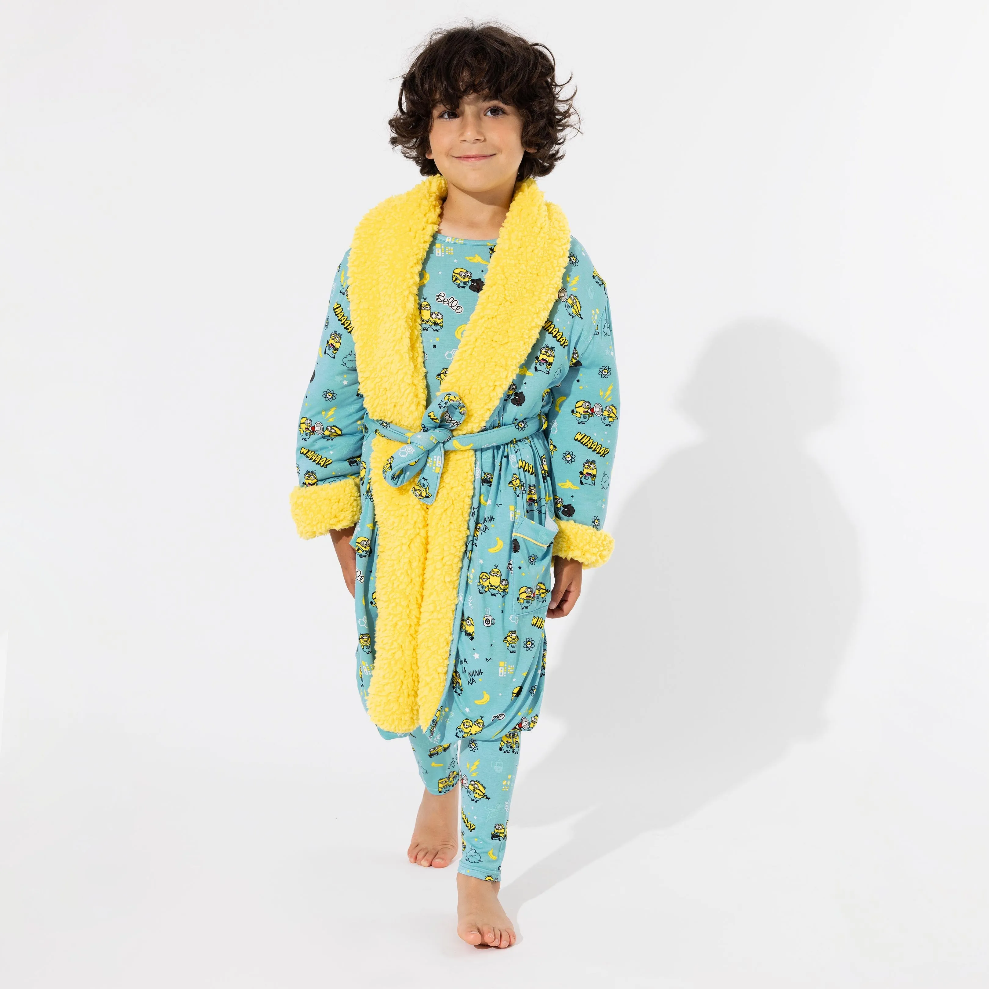 Minions Bello Banana Bamboo Kids Sherpa Robe