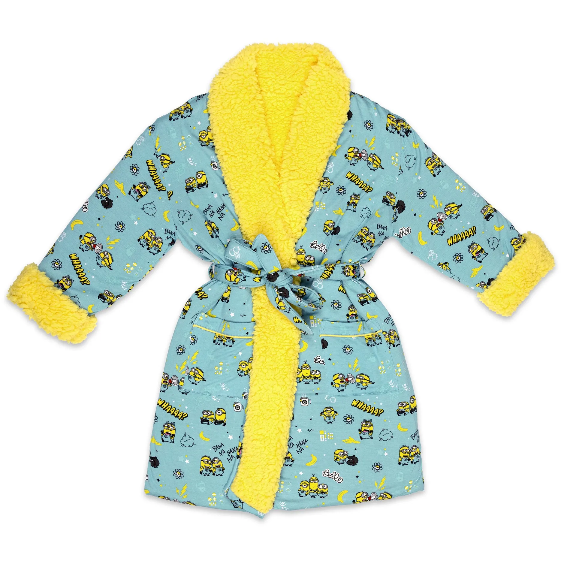 Minions Bello Banana Bamboo Kids Sherpa Robe