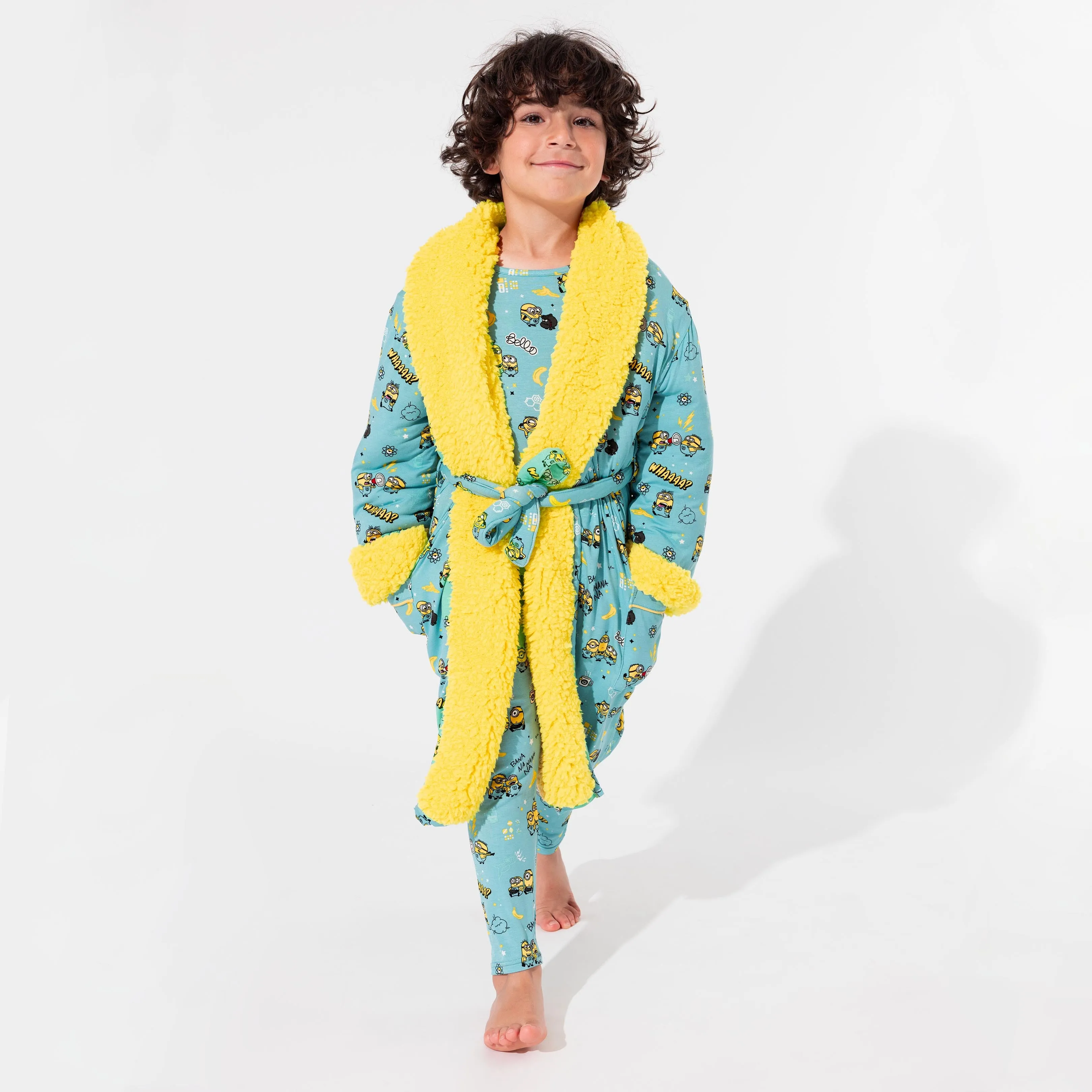 Minions Bello Banana Bamboo Kids Sherpa Robe