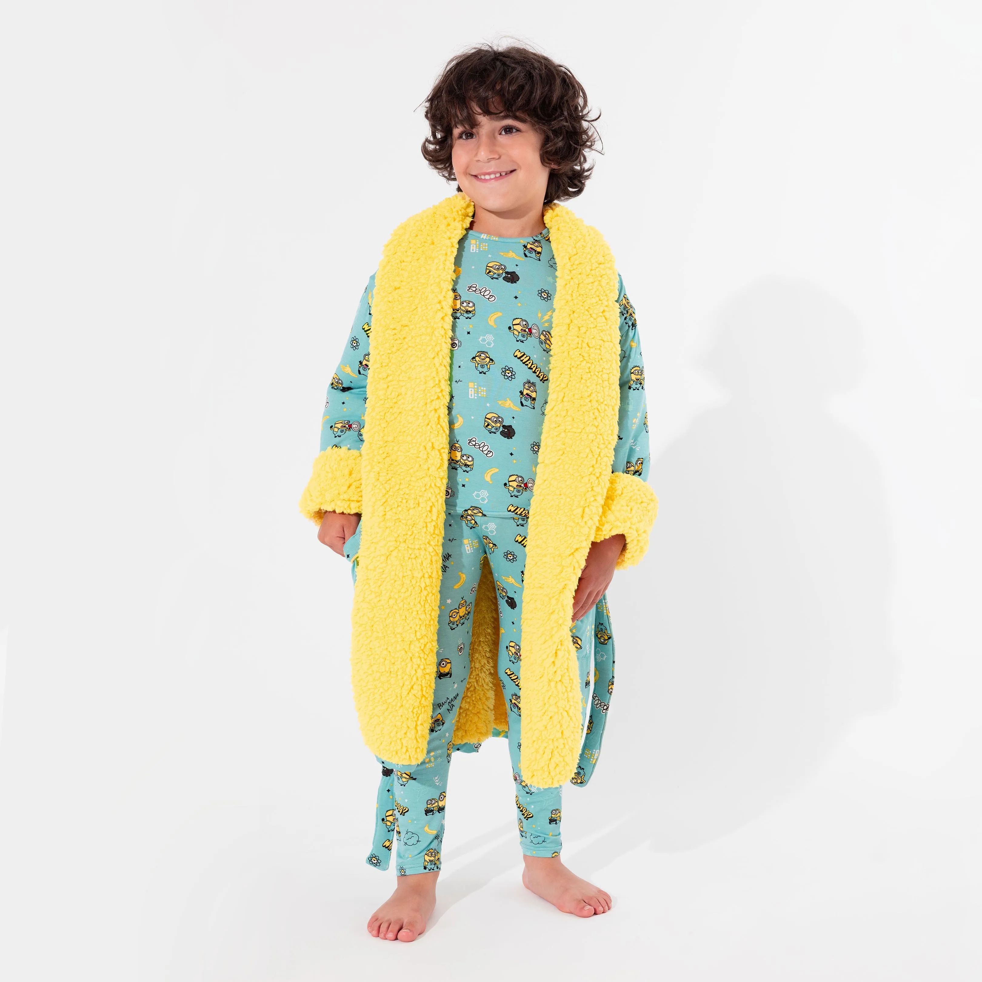 Minions Bello Banana Bamboo Kids Sherpa Robe