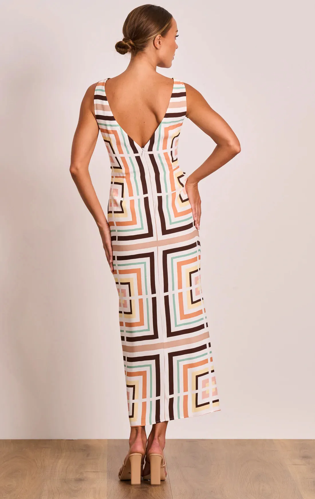 PASDUCHAS Vacay Wrap Midi Dress Spectrum